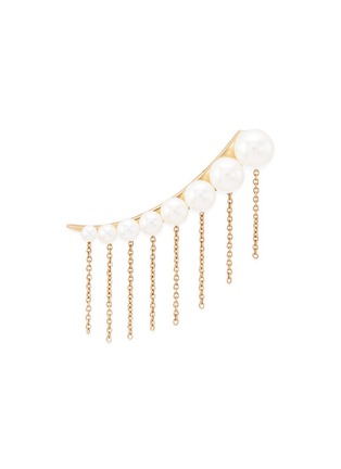 Main View - Click To Enlarge - SOPHIE BILLE BRAHE - x sacai 001 short chain fringe pearl single creeper earring