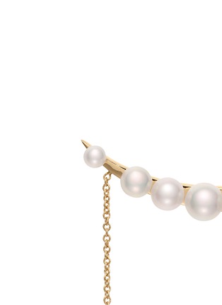 Detail View - Click To Enlarge - SOPHIE BILLE BRAHE - x sacai 003 chain drop pearl single creeper earring