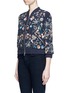 Front View - Click To Enlarge - NEEDLE & THREAD - 'Butterfly Garden' floral embellished bomber jacket