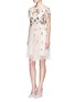 Figure View - Click To Enlarge - NEEDLE & THREAD - 'Woodland' lace trim embellished tulle dress