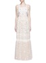 Main View - Click To Enlarge - NEEDLE & THREAD - Sequin bead embellished tulle pinafore gown