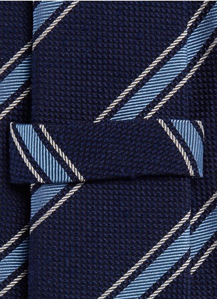 Detail View - Click To Enlarge - ISAIA - Regimental stripe seven fold tie