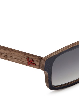 Detail View - Click To Enlarge - ISAIA - Painted wood rectangular sunglasses