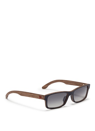Figure View - Click To Enlarge - ISAIA - Painted wood rectangular sunglasses