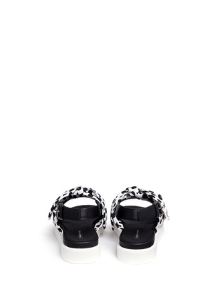 Back View - Click To Enlarge - MOTHER OF PEARL - 'Ordell' spot bow leather sandals