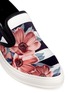 Detail View - Click To Enlarge - MOTHER OF PEARL - 'Gatson' stripe floral print satin slip-ons