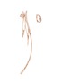 Main View - Click To Enlarge - CRISTINAORTIZ - Diamond 9k rose gold mismatched earrings