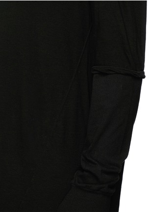 Detail View - Click To Enlarge - RICK OWENS DRKSHDW - 'Hustler' double layer long sleeve T-shirt