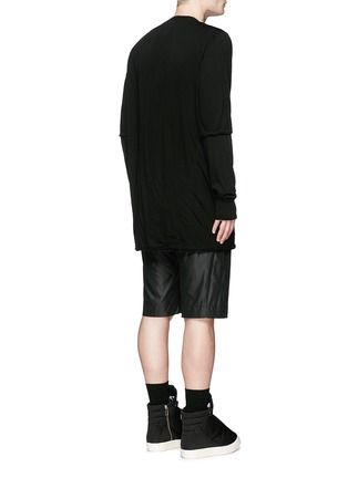 Back View - Click To Enlarge - RICK OWENS DRKSHDW - 'Hustler' double layer long sleeve T-shirt