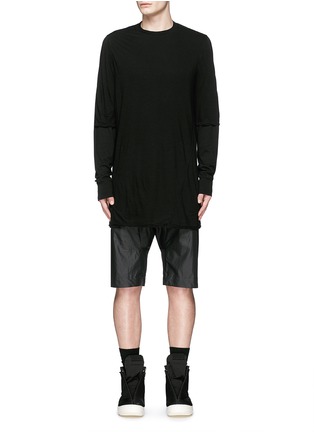 Main View - Click To Enlarge - RICK OWENS DRKSHDW - 'Hustler' double layer long sleeve T-shirt