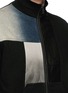 Detail View - Click To Enlarge - RICK OWENS DRKSHDW - Leather denim patchwork sweat jacket