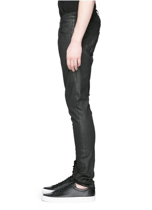 Detail View - Click To Enlarge - RICK OWENS DRKSHDW - 'Detroit' waxed denim slim fit jeans