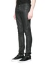 Front View - Click To Enlarge - RICK OWENS DRKSHDW - 'Detroit' waxed denim slim fit jeans