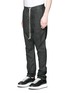 Front View - Click To Enlarge - RICK OWENS DRKSHDW - Drop crotch waxed drawstring pants