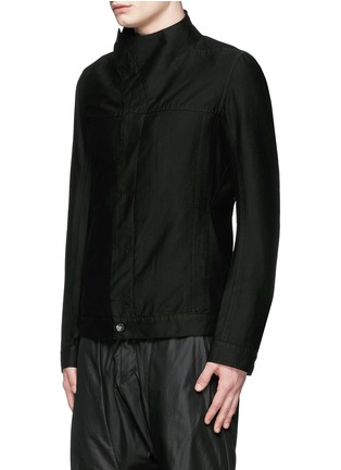 Front View - Click To Enlarge - RICK OWENS DRKSHDW - 'Slave' cotton Cavalry twill jacket