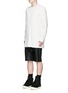 Front View - Click To Enlarge - RICK OWENS DRKSHDW - 'Hustler' double layer long sleeve T-shirt