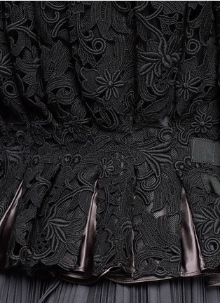 Detail View - Click To Enlarge - SACAI - Floral lace blouson jacket