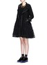 Figure View - Click To Enlarge - SACAI - Guipure lace flare trench coat