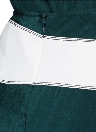 Detail View - Click To Enlarge - CÉDRIC CHARLIER - Ripple stripe asymmetric flute skirt