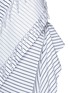 Detail View - Click To Enlarge - CÉDRIC CHARLIER - Frayed stripe layer A-line skirt