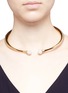 Figure View - Click To Enlarge - CHLOÉ - 'Darcey' crystal pavé brass collar necklace