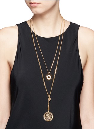 Figure View - Click To Enlarge - CHLOÉ - 'Isaure' two tier pendant necklace