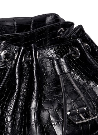Detail View - Click To Enlarge - STALVEY - 'Sun' alligator leather backpack