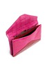 Detail View - Click To Enlarge - STALVEY - 'Adysen' colourblock alligator leather envelope clutch
