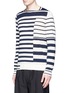 Front View - Click To Enlarge - MAISON MARGIELA - Mix stripe wool sweater