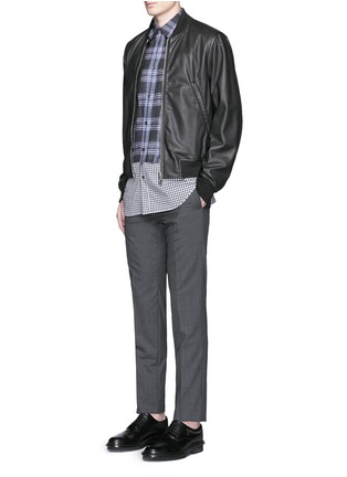 Figure View - Click To Enlarge - MAISON MARGIELA - Mixed check linen-cotton shirt