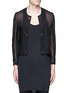 Detail View - Click To Enlarge - ANN DEMEULEMEESTER - Detachable underlay sheer cropped jacket