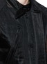 Detail View - Click To Enlarge - ANN DEMEULEMEESTER - Detachable underlay sheer cropped jacket