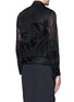 Back View - Click To Enlarge - ANN DEMEULEMEESTER - Detachable underlay sheer cropped jacket