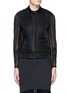 Main View - Click To Enlarge - ANN DEMEULEMEESTER - Detachable underlay sheer cropped jacket
