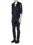 Figure View - Click To Enlarge - ANN DEMEULEMEESTER - Detachable underlay sheer cropped jacket