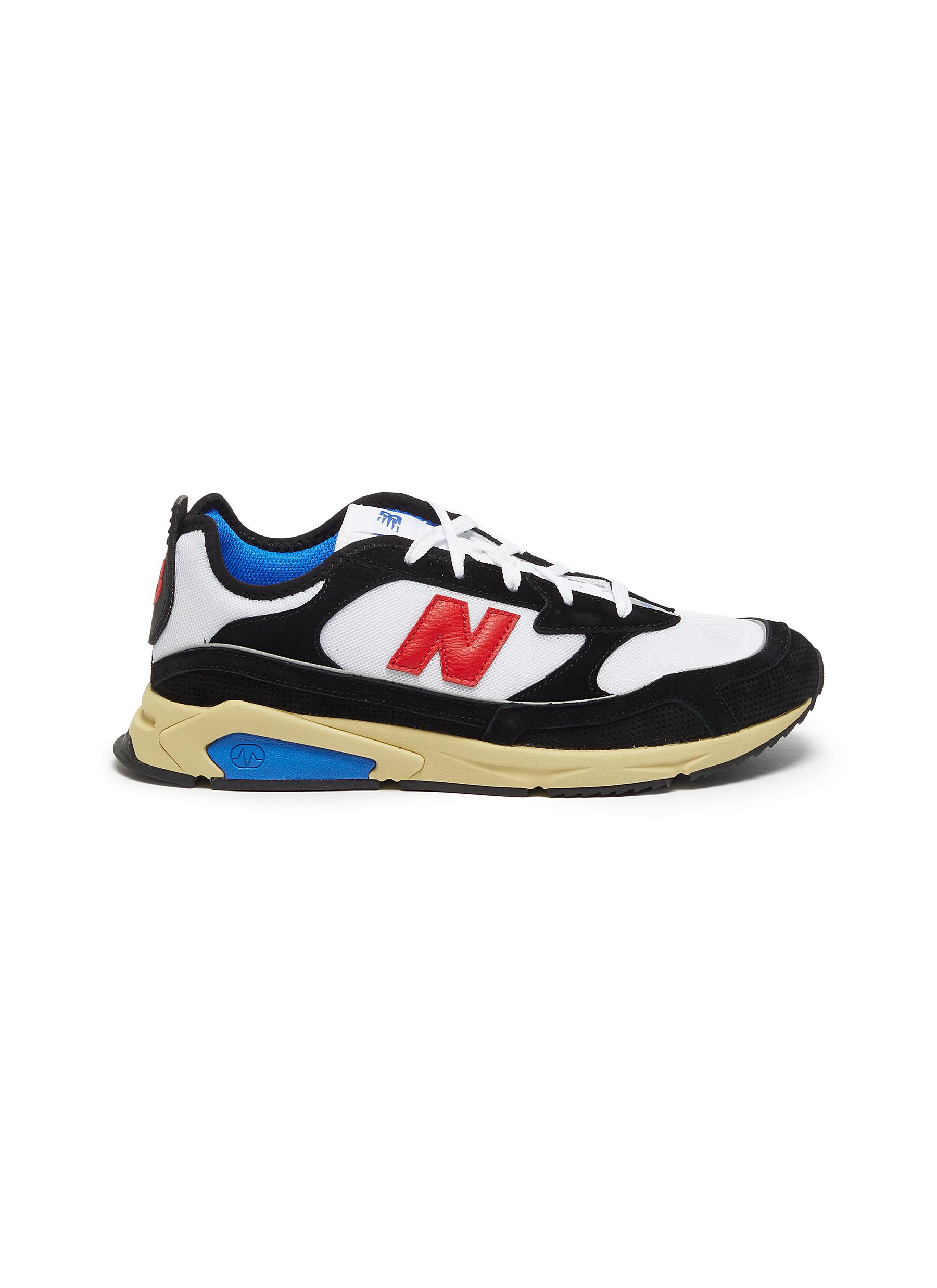 new balance suede perforated low-top sneakers