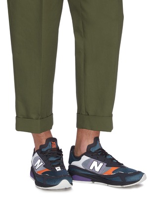 Figure View - Click To Enlarge - NEW BALANCE - 'X-Racer' colourblock panel perforated sneakers
