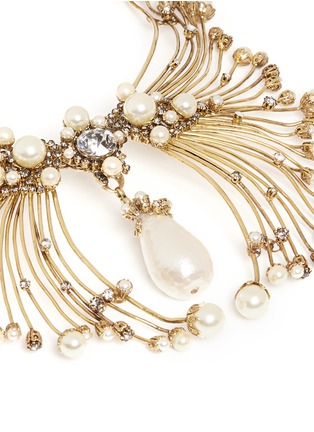 Detail View - Click To Enlarge - ERICKSON BEAMON - Pearly Queen' glass pearl crystal pendant metal necklace