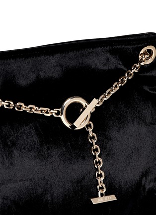 Detail View - Click To Enlarge - JIMMY CHOO - 'Alexia' convertible chain velvet shoulder bag