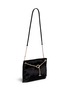 Front View - Click To Enlarge - JIMMY CHOO - 'Alexia' convertible chain velvet shoulder bag