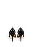 Back View - Click To Enlarge - JIMMY CHOO - 'Daysha' perforated glitter suede d'Orsay pumps