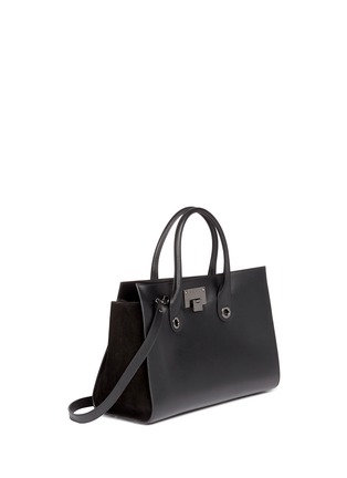 Figure View - Click To Enlarge - JIMMY CHOO - 'Riley' leather suede box tote
