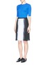 Figure View - Click To Enlarge - VINCE - Vertical tie dye silk pleat skirt