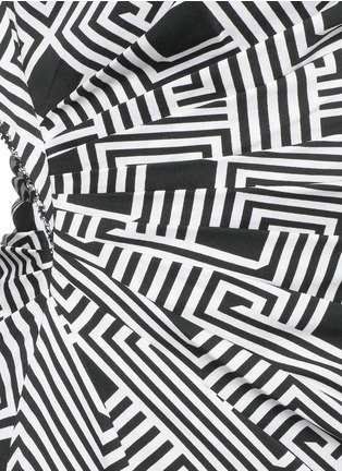 Detail View - Click To Enlarge - DIANE VON FURSTENBERG - 'Jenna' geometric stripe print silk crepe dress