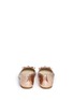 Back View - Click To Enlarge - MICHAEL KORS - 'Olivia' floral perforated mirror leather ballerinas