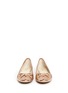 Figure View - Click To Enlarge - MICHAEL KORS - 'Olivia' floral perforated mirror leather ballerinas