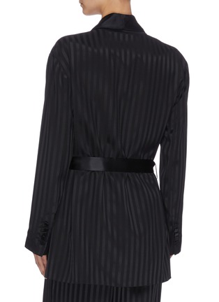 Back View - Click To Enlarge - JOSEPH - 'Nash' stripe silk pyjama blazer