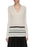 Main View - Click To Enlarge - JOSEPH - V-neck stripe knit top