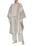 Figure View - Click To Enlarge - JOSEPH - Stripe cashmere blend kaftan poncho