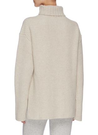 Back View - Click To Enlarge - JOSEPH - Turtleneck ribbed cashmere sweater